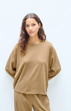 american vintage dames t-shirt ypawood macchiato gevlekt