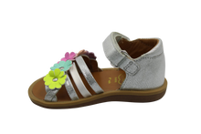 pom d'api eerste sandaaltje silver - multi fresh