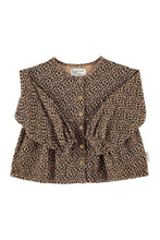 piupiuchick blouse brown with animal print