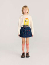 bobo choses stamp bloom all over denim skirt