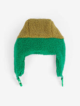 bobo choses color block sheepskin chapka pink green