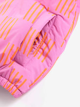 bobo choses almost moiré all over reversible anorak pink