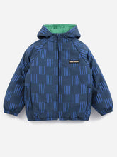 bobo choses almost moiré all over reversible anorak blue
