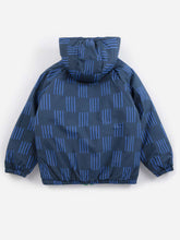 bobo choses almost moiré all over reversible anorak blue