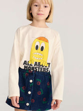 bobo choses stamp bloom all over denim skirt