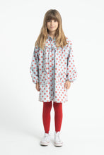 piupiuchick short dress light blue denim with red dots