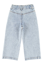 piupiuchick flare trousers fadded light blue denim