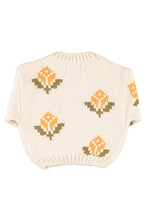 piupiuchick jacquard sweater ecru with flowers