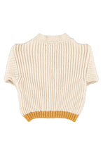 piupiuchick knitted cardigan ecru with patch