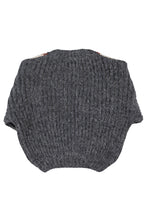 piupiuchick knitted sweater dark grey with multicolor geometric