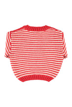 piupiuchick knitted sweater ecru & red stripes