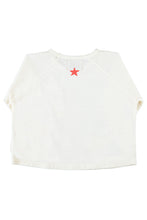 piupiuchick longsleeve t-shirt ecru with "here we go" print