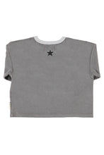 piupiuchick terry cotton longsleeve t-shirt grey with "school trip" print