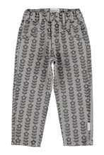 piupiuchick mom fit trousers grey with black flowers