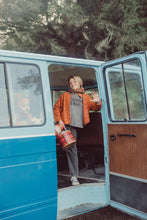 piupiuchick terry cotton longsleeve t-shirt grey with "school trip" print