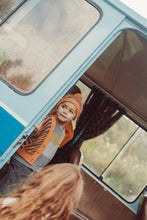 piupiuchick knitted wiastcoat orange with zebra print