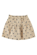 piupiuchick short skirt beige with black hearts