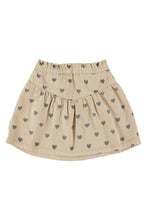 piupiuchick short skirt beige with black hearts