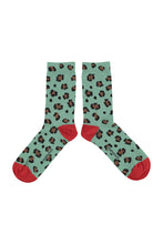 piupiuchick socks green with animal print