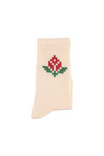 piupiuchick socks light pink with red flower
