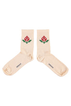 piupiuchick socks light pink with red flower