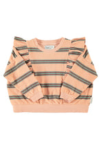 piupiuchick terry cotton sweatshirt light pink with double stripes