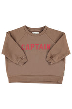 piupiuchick sweatshirt brown with "captain" print