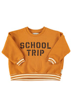 piupiuchick sweatshirt camel with "school trip" print