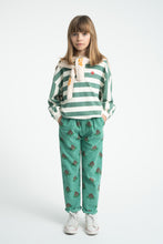 piupiuchick sweatshirt ecru & green stripes with "piupiuchick" print