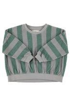 piupiuchick sweatshirt grey & green stripes