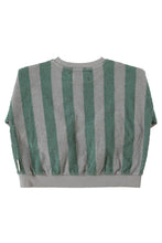 piupiuchick sweatshirt grey & green stripes