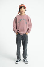 piupiuchick oversized sweatshirt pink with "lunch break" print