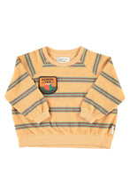 piupiuchick terry cotton sweatshirt sand with double stripes