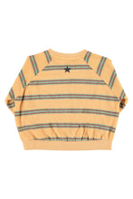 piupiuchick terry cotton sweatshirt sand with double stripes