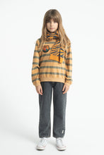 piupiuchick terry cotton sweatshirt sand with double stripes
