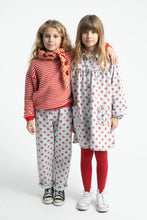 piupiuchick trousers light blue denim with red dots