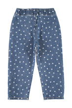 piupiuchick trousers washed navy denim with stars