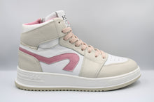 Hip halfhoge sneaker wit/beige/roze
