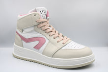 Hip halfhoge sneaker wit/beige/roze