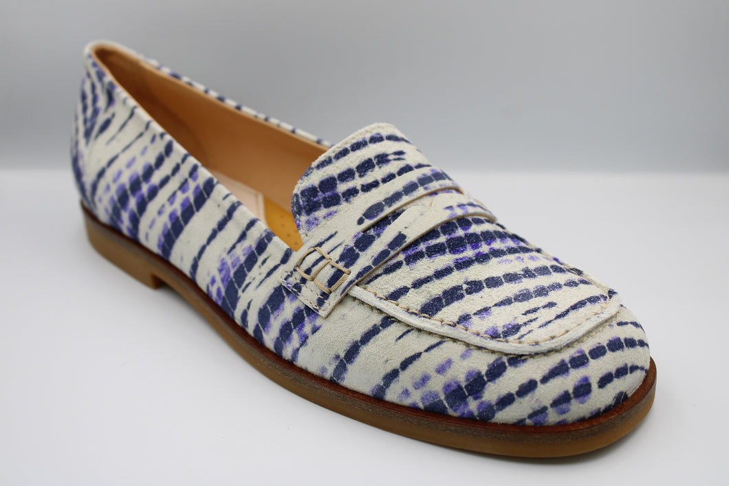 Ocra loafer gebroken wit met print