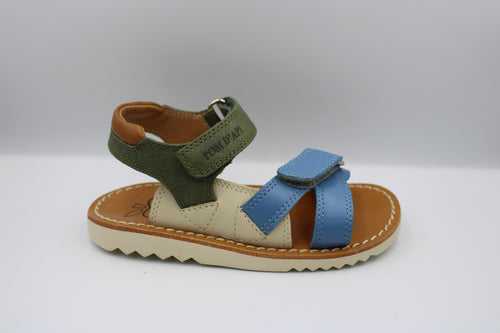 Pom d'Api sandaal Bleu/Beige/Army