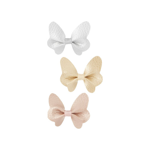 metallic butterfly clips