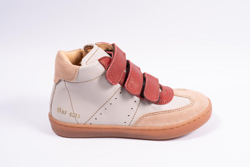 ocra halfhoge sneaker roze, rood, wit