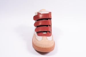 ocra halfhoge sneaker roze, rood, wit