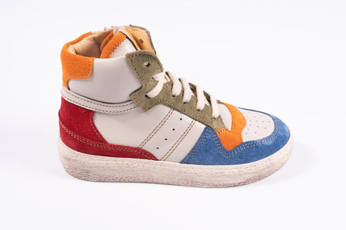 ocra halfhoge sneaker multi denim