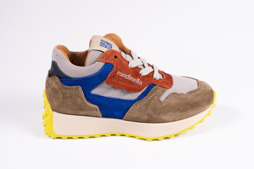 Rondinella runner taupe/blauw/grijs