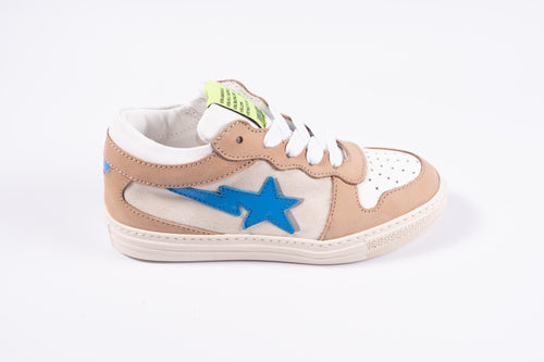 Rondinella sneaker camel/beige/blauw