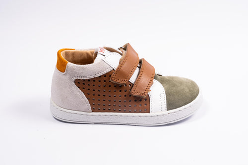 Pom d'Api sneakertje camel/wit/sage