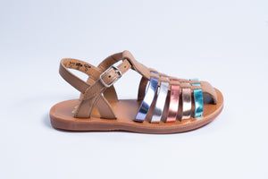 Pom d'Api gesloten sandaal met pastelkleuren