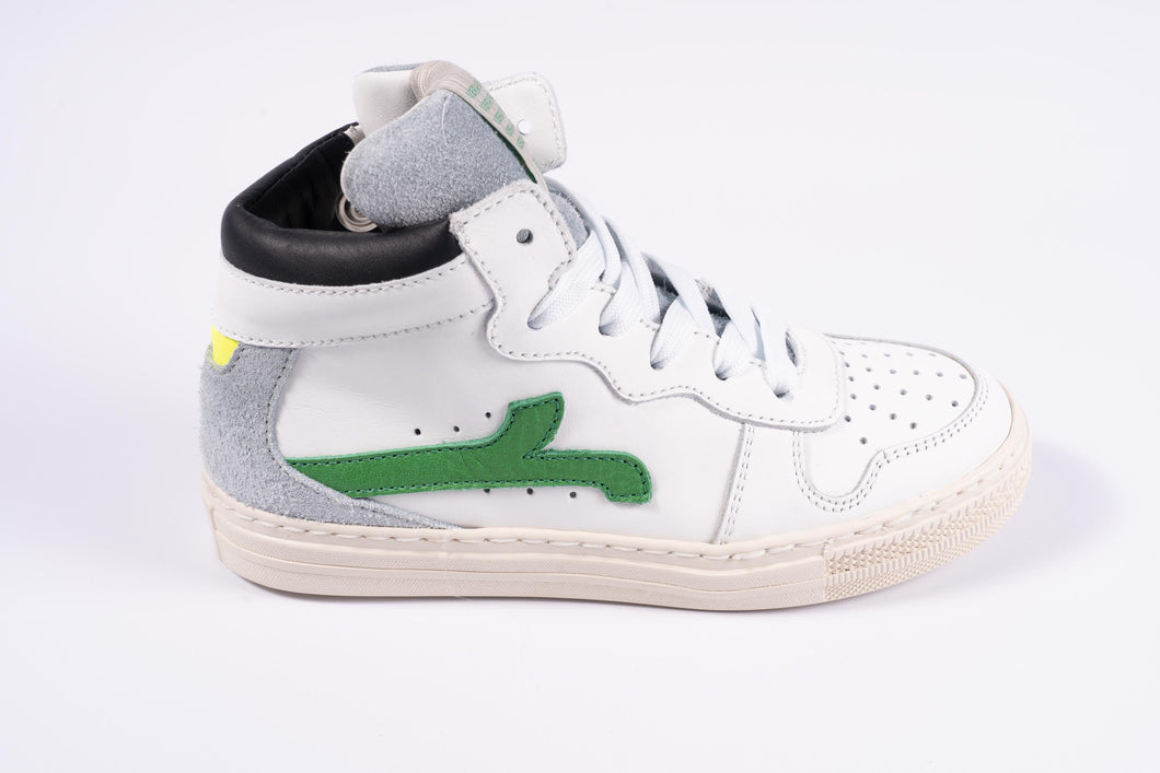 Rondinella halfhoge witte sneaker met accenten